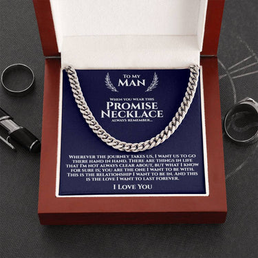 To My Man Cuban Chain Link Necklace - Love You This Much